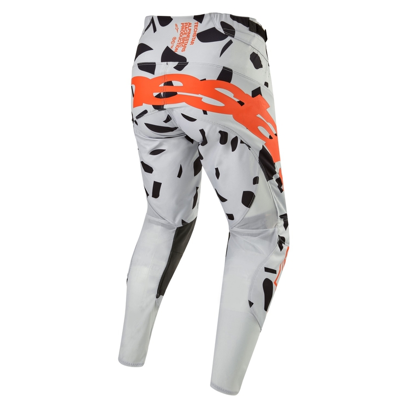 Pantaloni da motocross Alpinestars Techstar Rantera grigio-arancione-nero