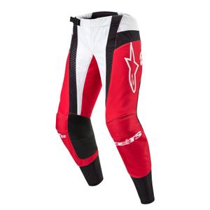 Pantaloni da motocross Alpinestars Techstar Ocuri rosso-bianco-nero