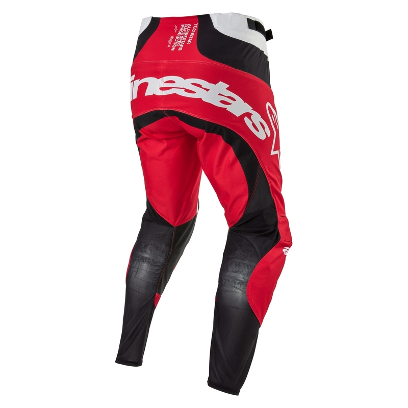Pantaloni da motocross Alpinestars Techstar Ocuri rosso-bianco-nero