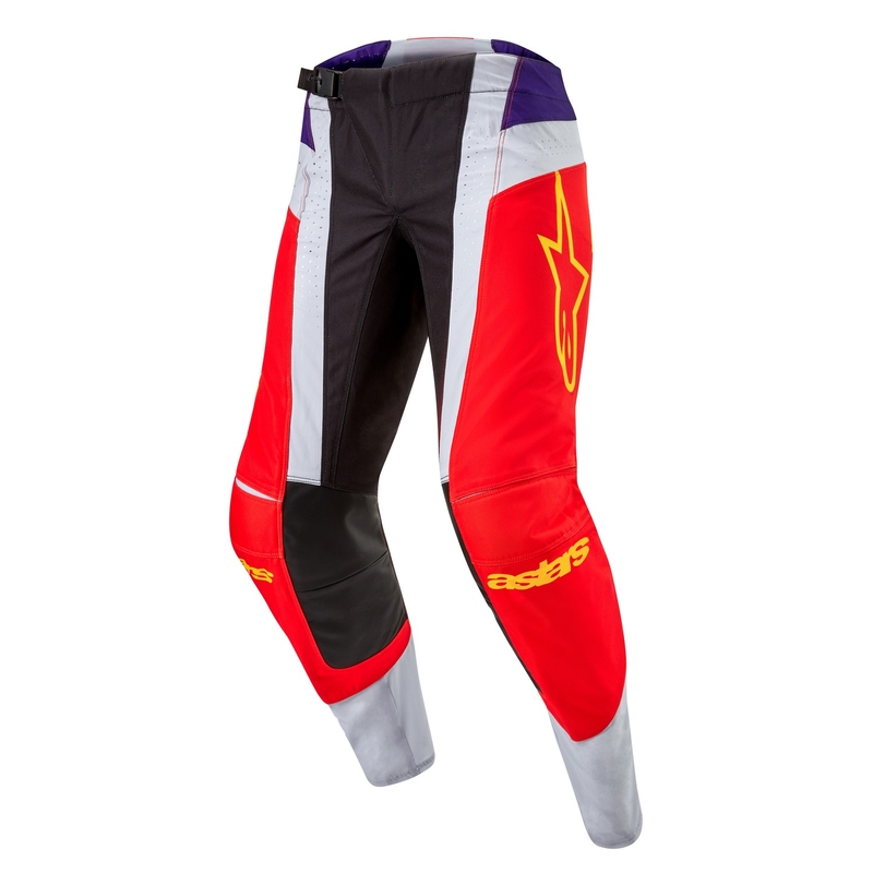 Pantaloni da motocross Alpinestars Techstar Ocuri arancioni-grigi-viola-gialli Saldi