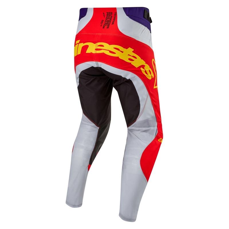 Pantaloni da motocross Alpinestars Techstar Ocuri arancioni-grigi-viola-gialli Saldi