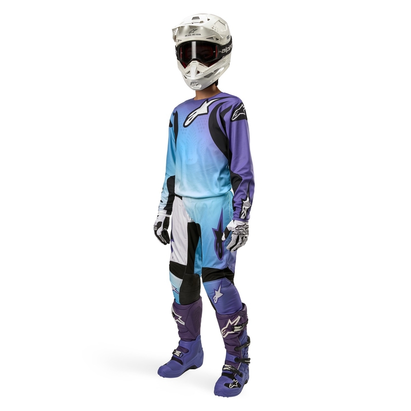 Pantaloni Motocross da Donna Alpinestars Stella Fluid 2024 Bianco-Viola