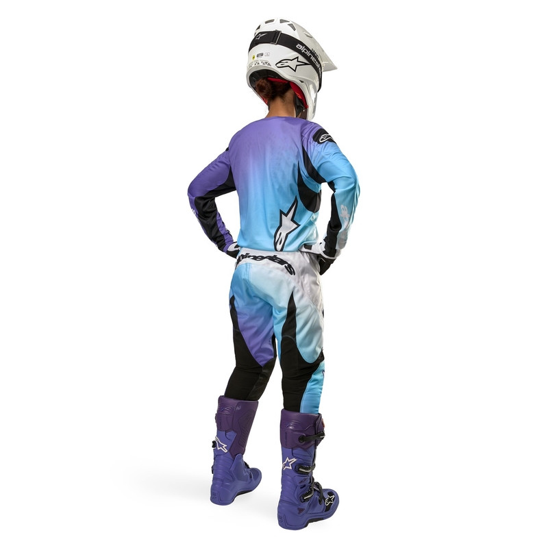 Pantaloni Motocross da Donna Alpinestars Stella Fluid 2024 Bianco-Viola