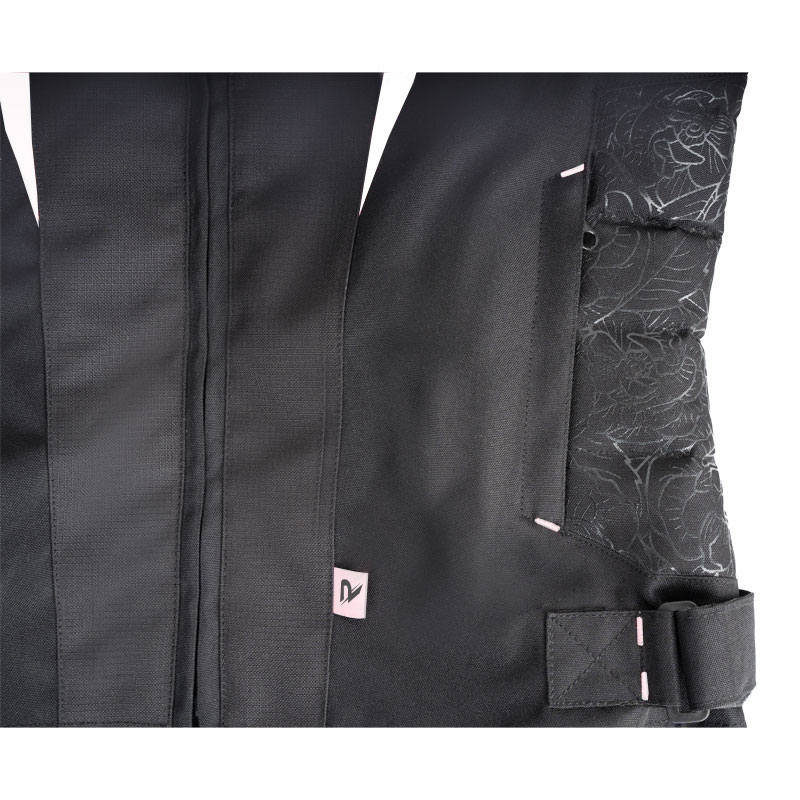 Giacca moto donna Street Racer Rose Nero e Bianco