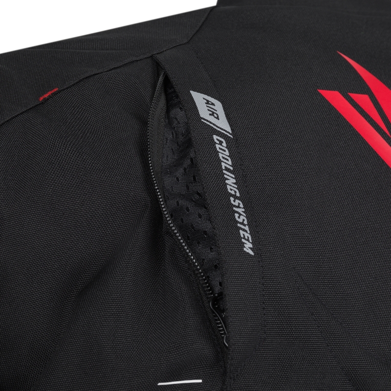 Giacca da moto RSA Rider nero-grigio-rosso