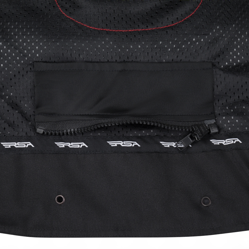 Giacca da moto RSA Rider nero-grigio-rosso