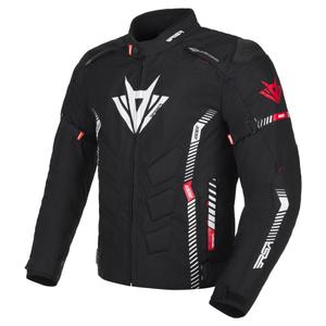 Giacca da moto RSA Rider nero-bianco-rosso
