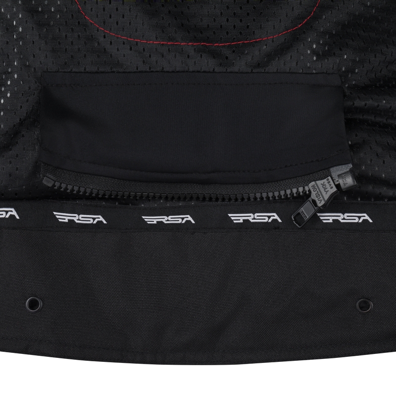 Giacca da moto RSA Rider nero-bianco-rosso