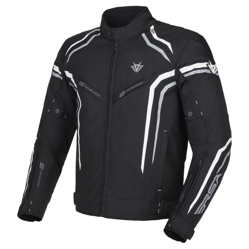 Giacca da moto RSA Compact 2 nero-grigio-bianco