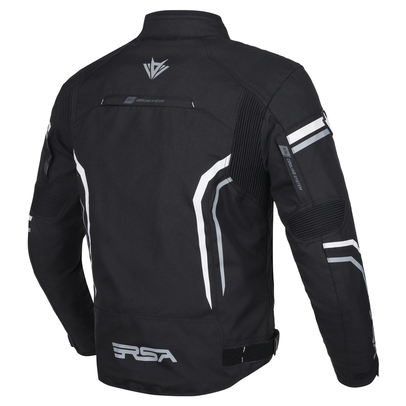 Giacca da moto RSA Compact 2 nero-grigio-bianco