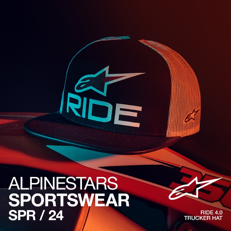 Cappellino Alpinestars Ride 4.0 ER nero-bianco-rosso