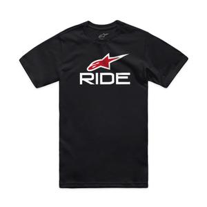 Maglietta Alpinestars Ride 4.0 CSF nero-bianco-rosso