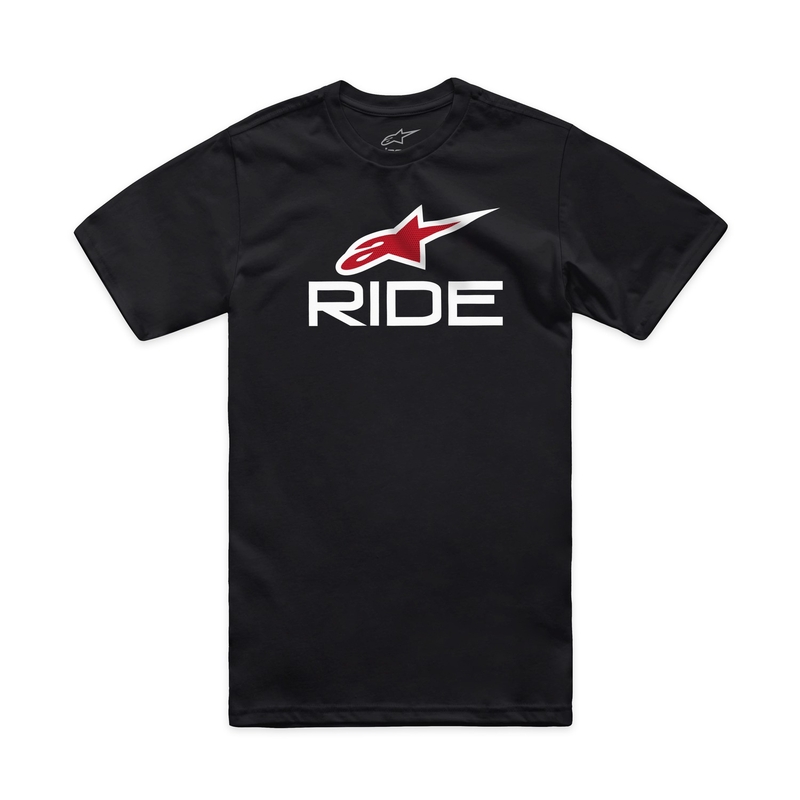 Maglietta Alpinestars Ride 4.0 CSF nero-bianco-rosso
