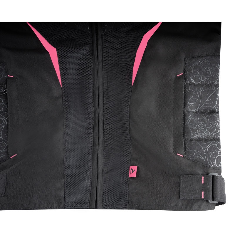 Giacca da moto Street Racer Rose Air nera e rosa da donna