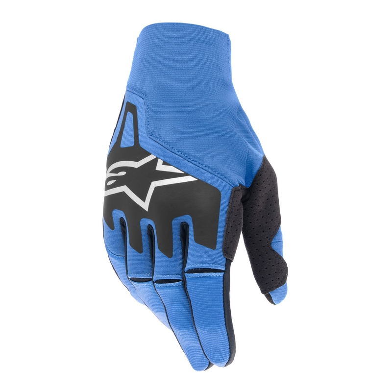 Guanti da motocross Alpinestars Techstar blu-nero-bianco