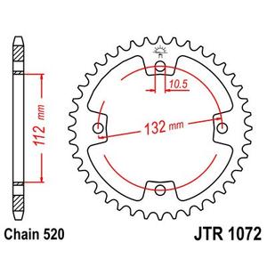 Řetězová rozeta JT 38 zubů, 520
