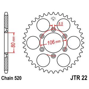 Řetězová rozeta JT 45 zubů, 520