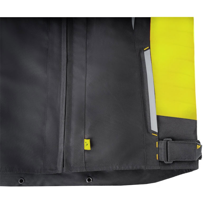 Giacca da moto Street Racer Evans nero-giallo fluo