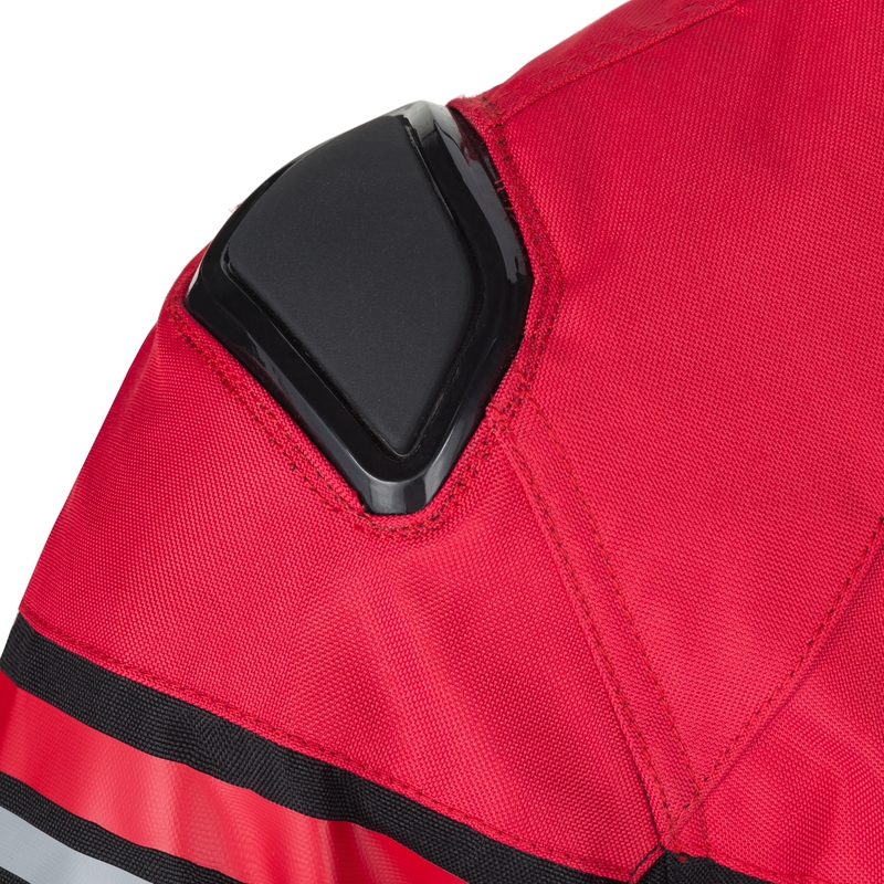 Giacca da moto RSA Compact 2 EVO nero-grigio-rosso