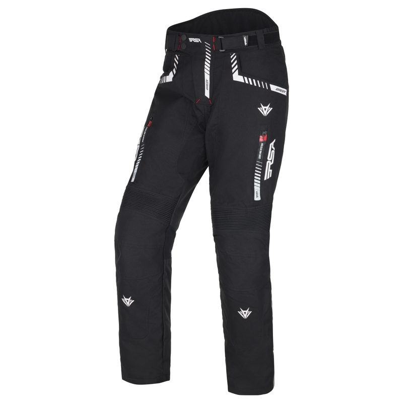 Pantaloni da moto RSA Greby 2 bianchi e neri