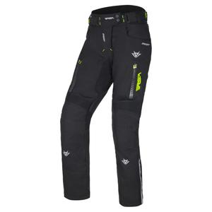 Pantaloni da moto RSA Greby 2 da donna nero-giallo fluo