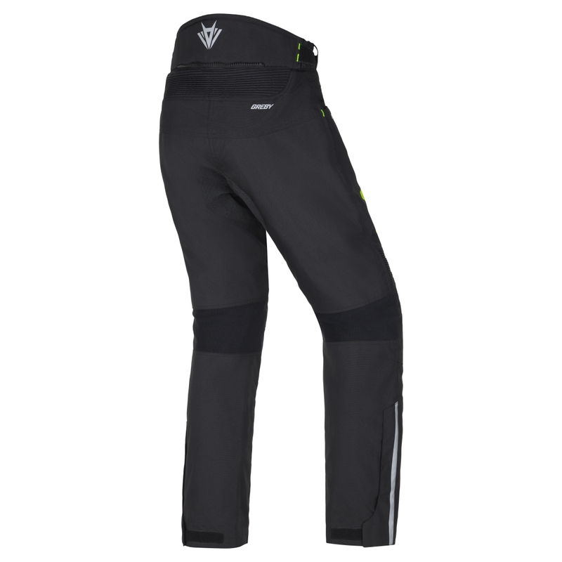 Pantaloni da moto RSA Greby 2 da donna nero-giallo fluo