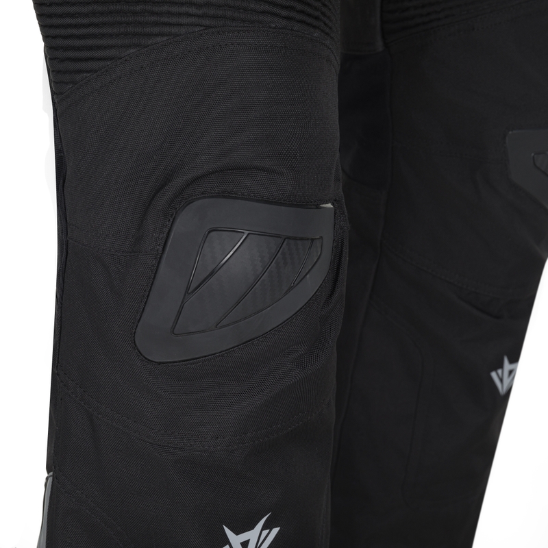 Pantaloni da moto RSA Rider in bianco e nero