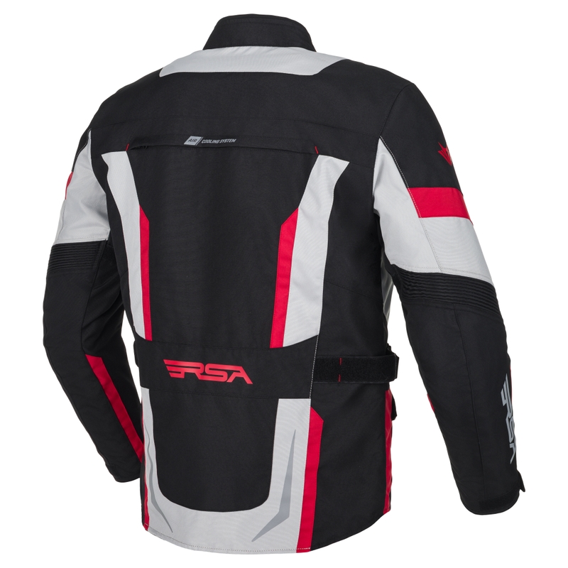 Giacca da moto RSA EXO 2 nero-grigio-rosso