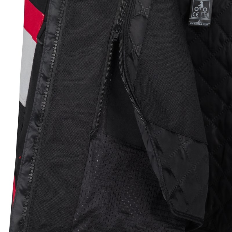 Giacca da moto RSA EXO 2 nero-grigio-rosso