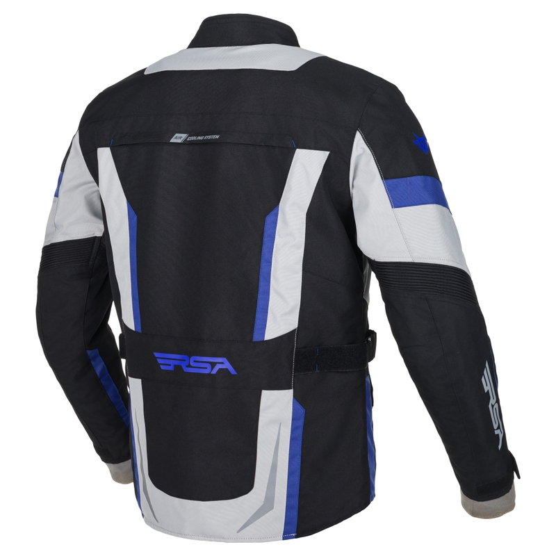 Giacca da moto RSA EXO 2 nero-grigio-blu