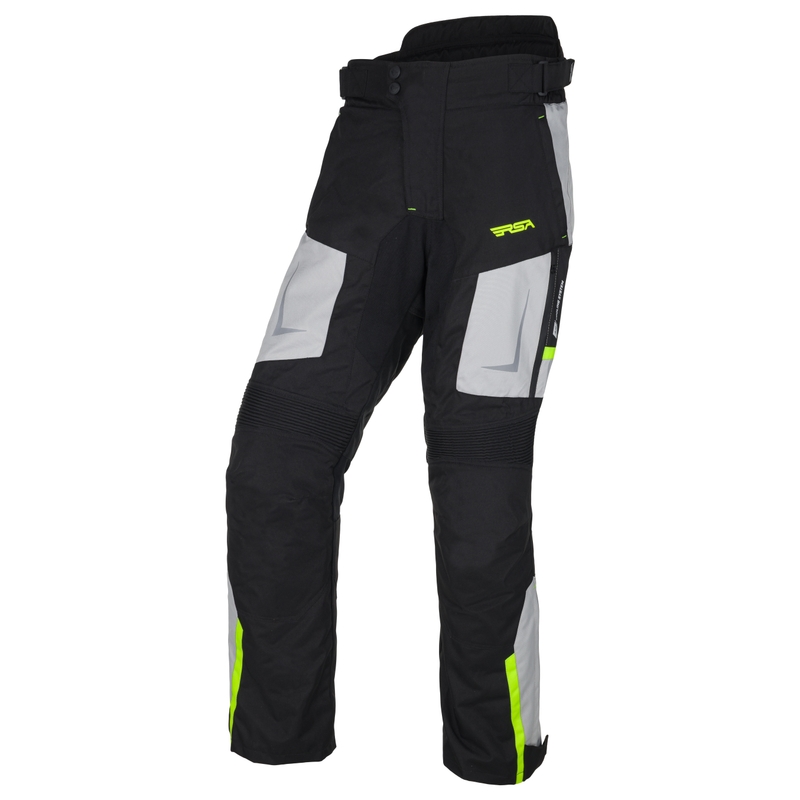 Pantaloni moto RSA EXO 2 nero-grigio-giallo fluo