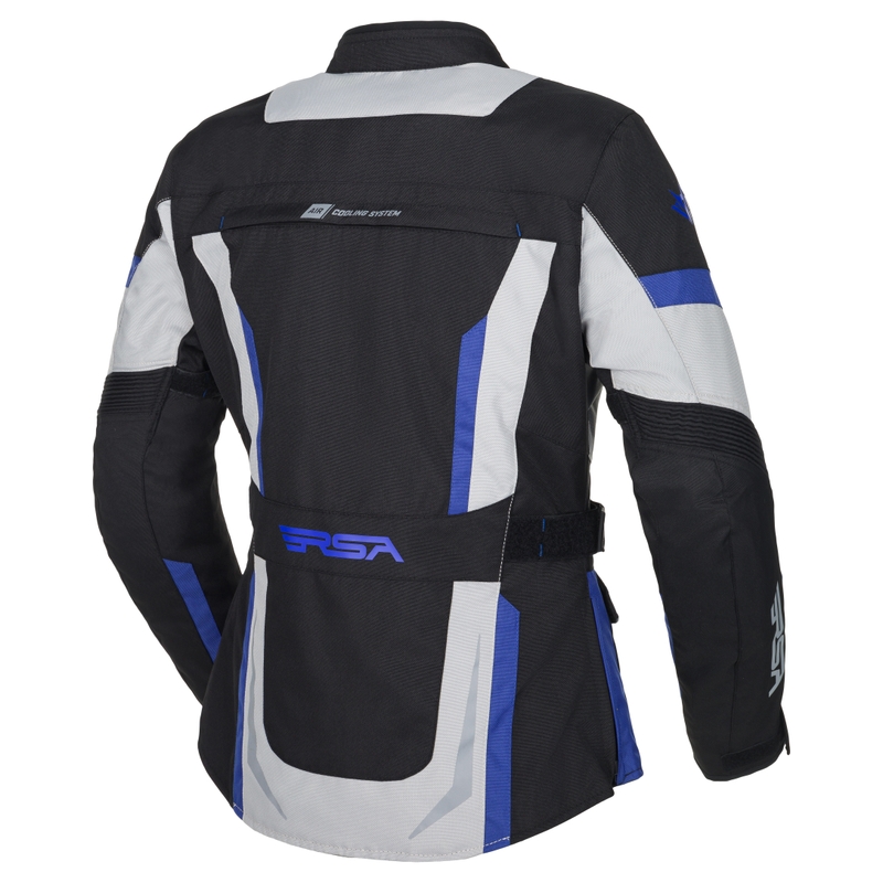 Giacca da moto RSA EXO 2 nero-grigio-blu da donna