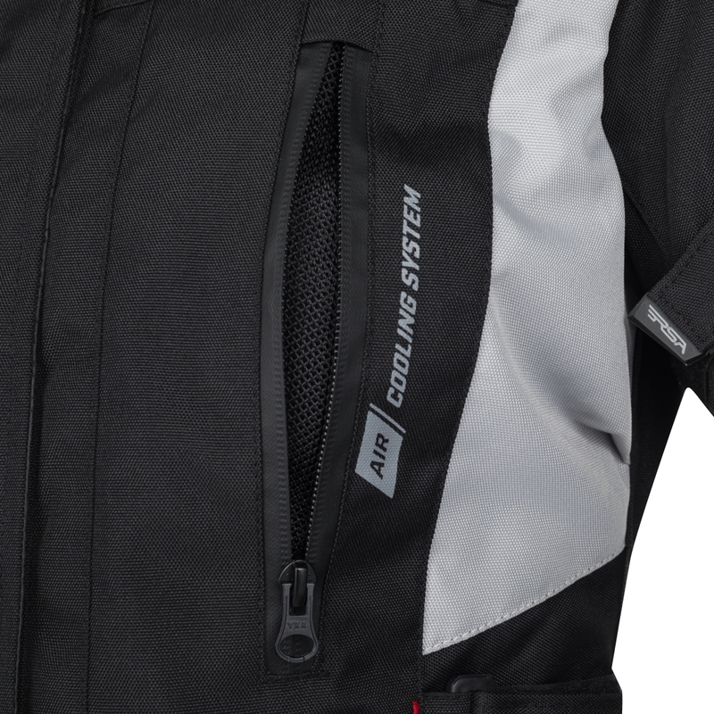 Giacca da moto da donna RSA EXO 2 nero-grigio-rosso