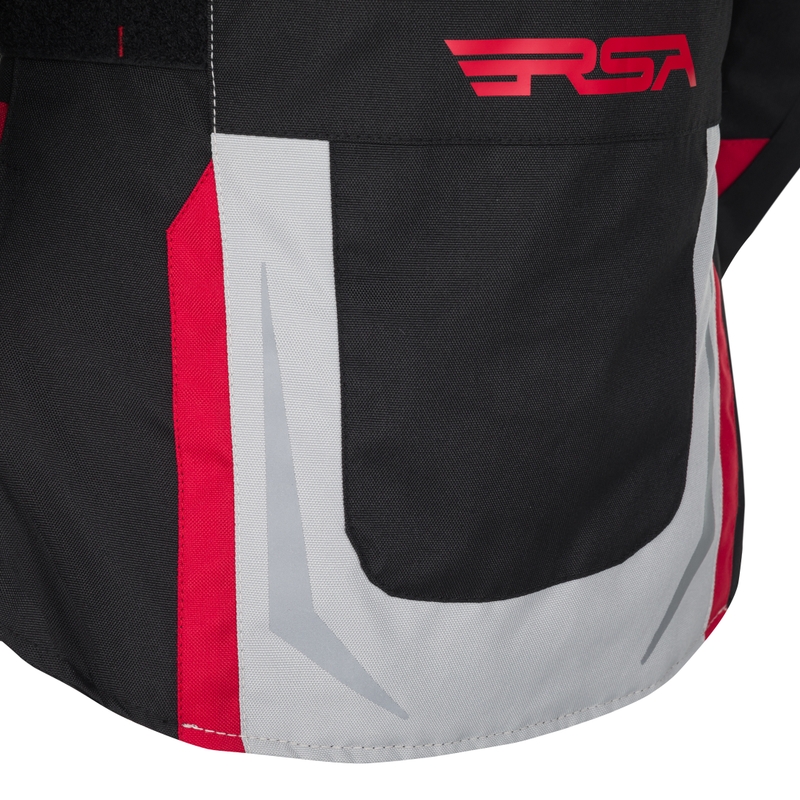 Giacca da moto da donna RSA EXO 2 nero-grigio-rosso