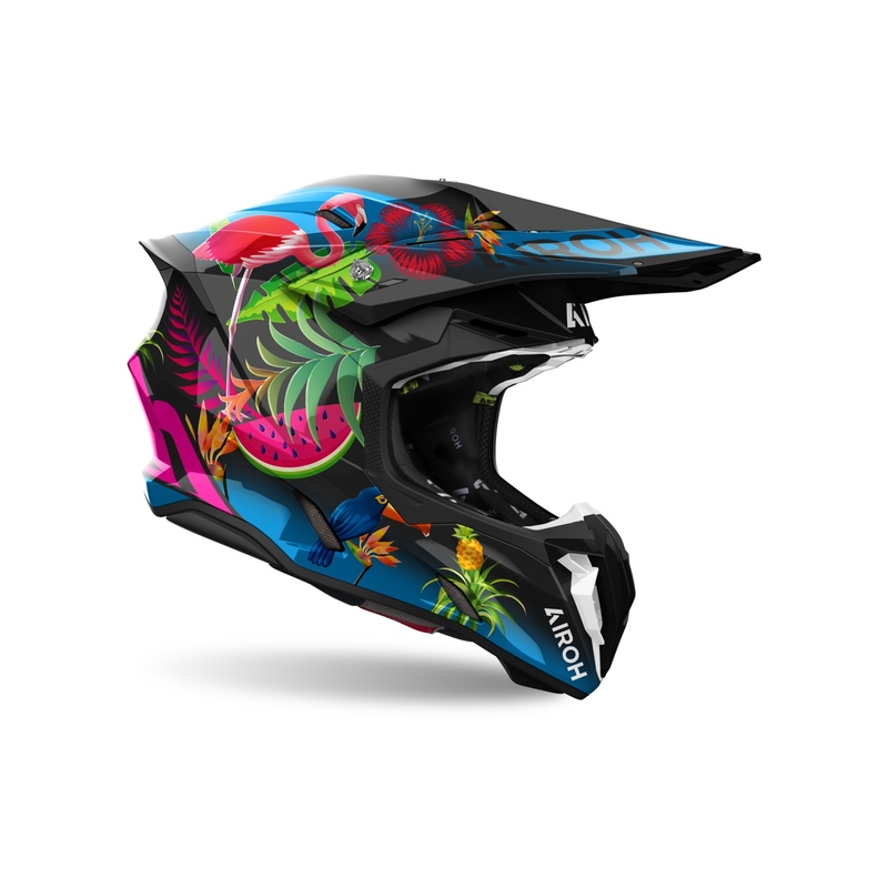 Casco motocross Airoh Twist 3 Amazonia lucido