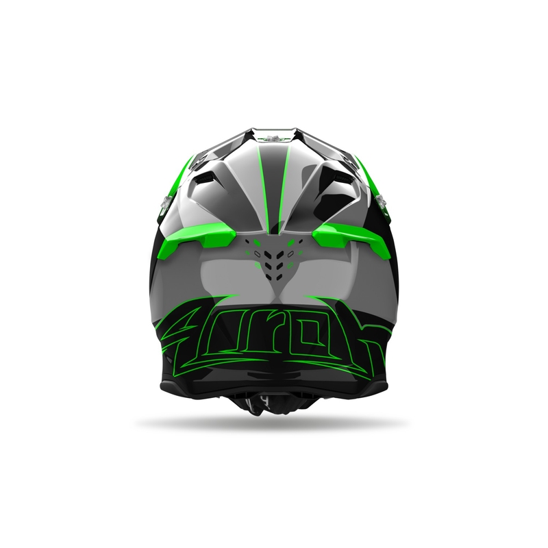 Casco motocross Airoh Twist 3 Shard verde lucido