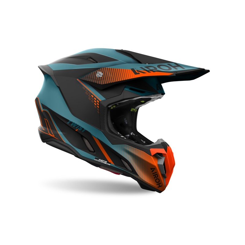 Casco motocross Airoh Twist 3 Shard arancione opaco