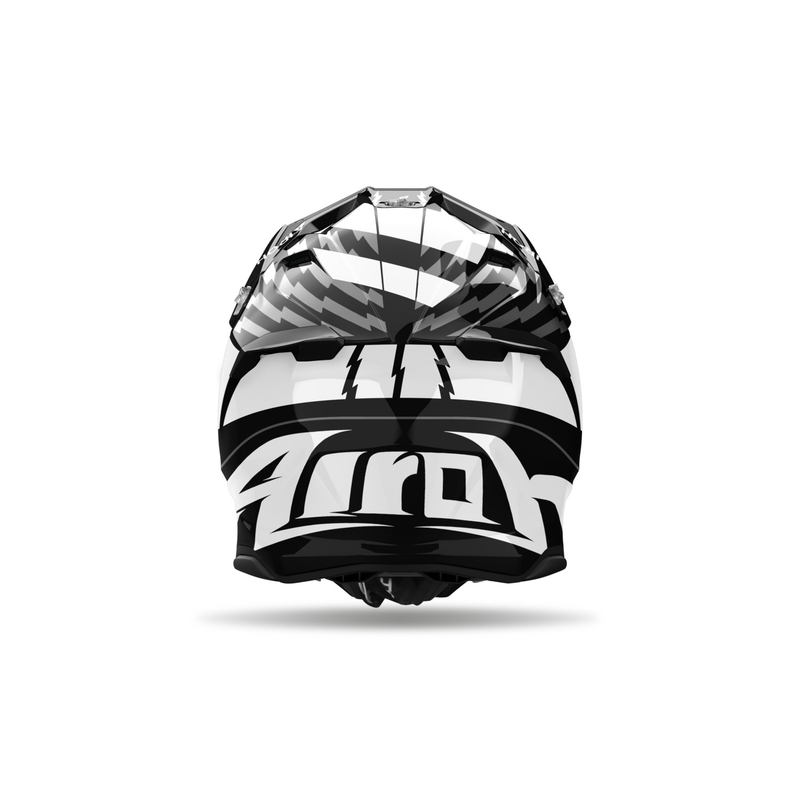 Casco motocross Airoh Twist 3 Thunder nero-bianco lucido