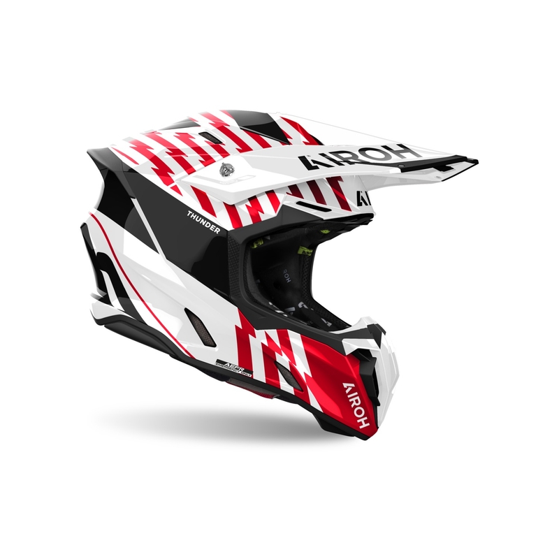 Casco Motocross Airoh Twist 3 Thunder rosso lucido