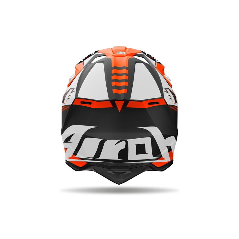 Casco motocross Airoh Wraaap Feel arancione opaco