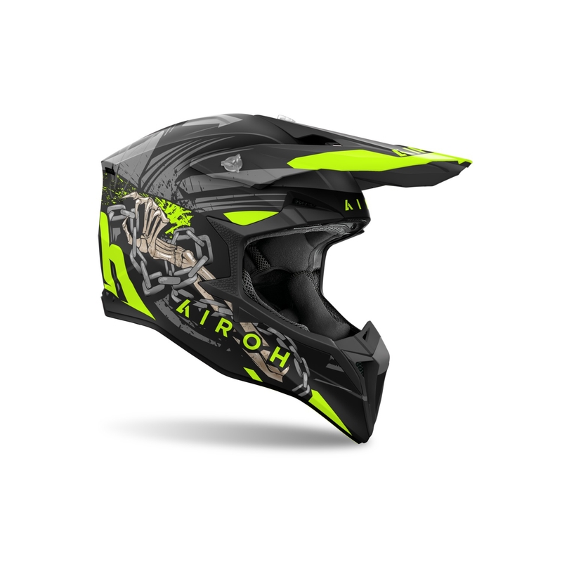 Casco da motocross Airoh Wraaap Darkness opaco