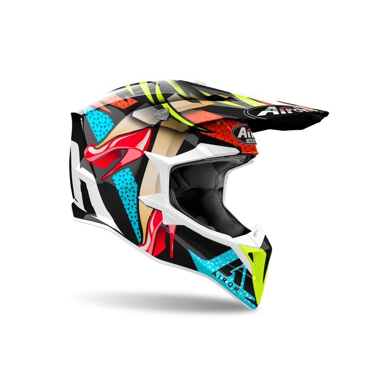Casco da motocross Airoh Wraaap Lollipop 2024 lucido