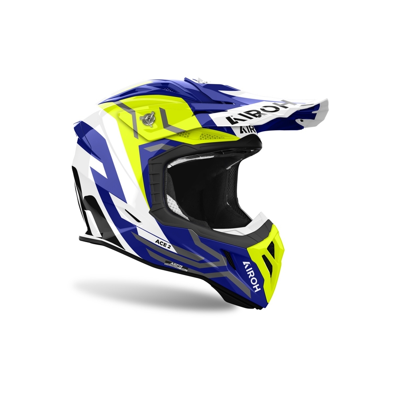 Casco da motocross Airoh Aviator Ace 2 Ground Giallo lucido