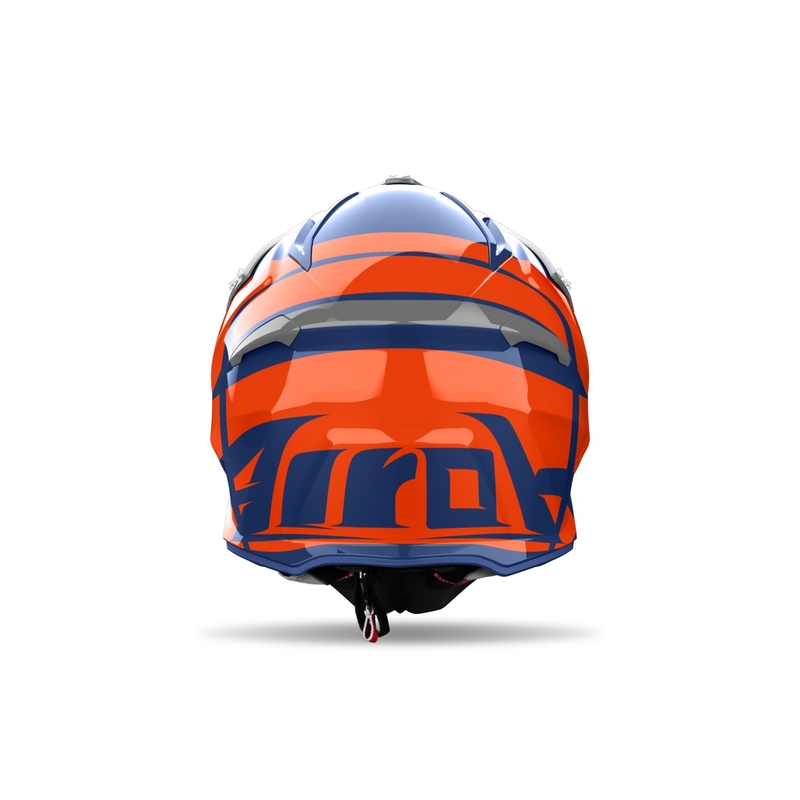 Casco da motocross Airoh Aviator Ace 2 Engine blu lucido