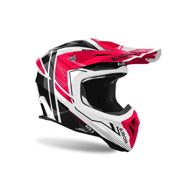 Casco da motocross Airoh Aviator Ace 2 Engine rosso lucido