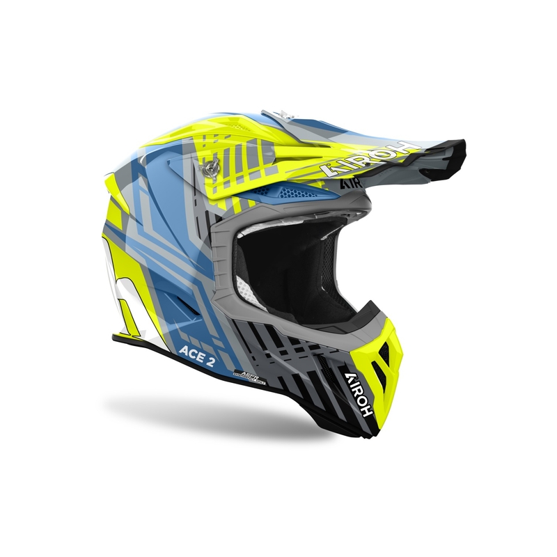 Casco da motocross Airoh Aviator Ace 2 Proud giallo lucido