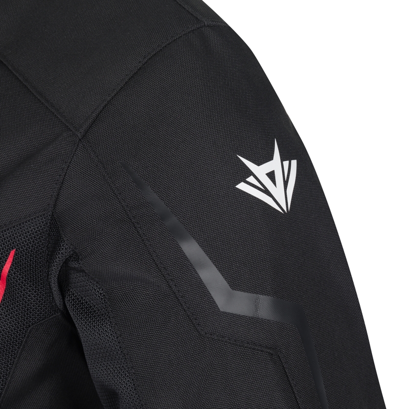 Giacca da moto RSA Bolt nero-bianco-rosso