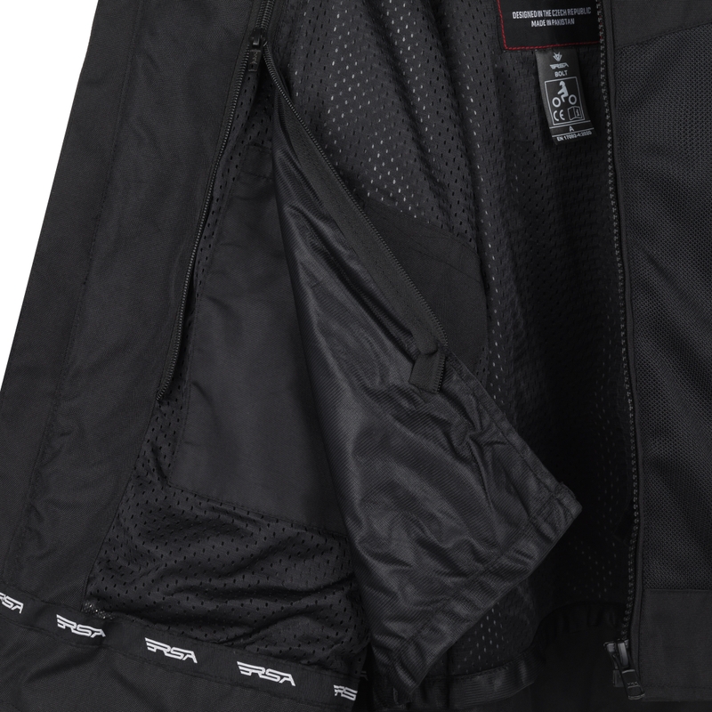 Giacca da moto RSA Bolt nero-bianco-rosso