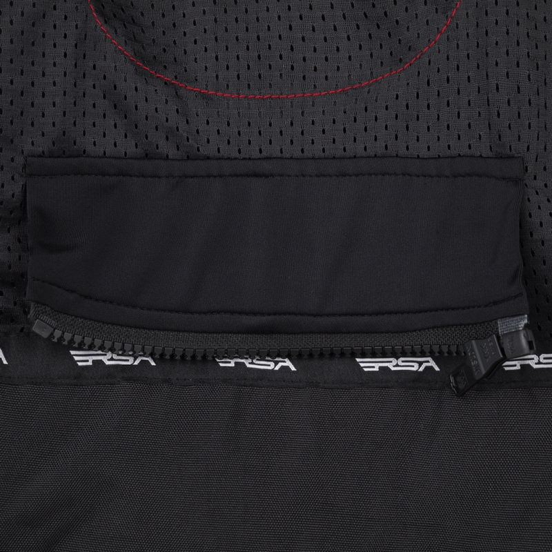 Giacca da moto RSA Bolt nero-bianco-rosso