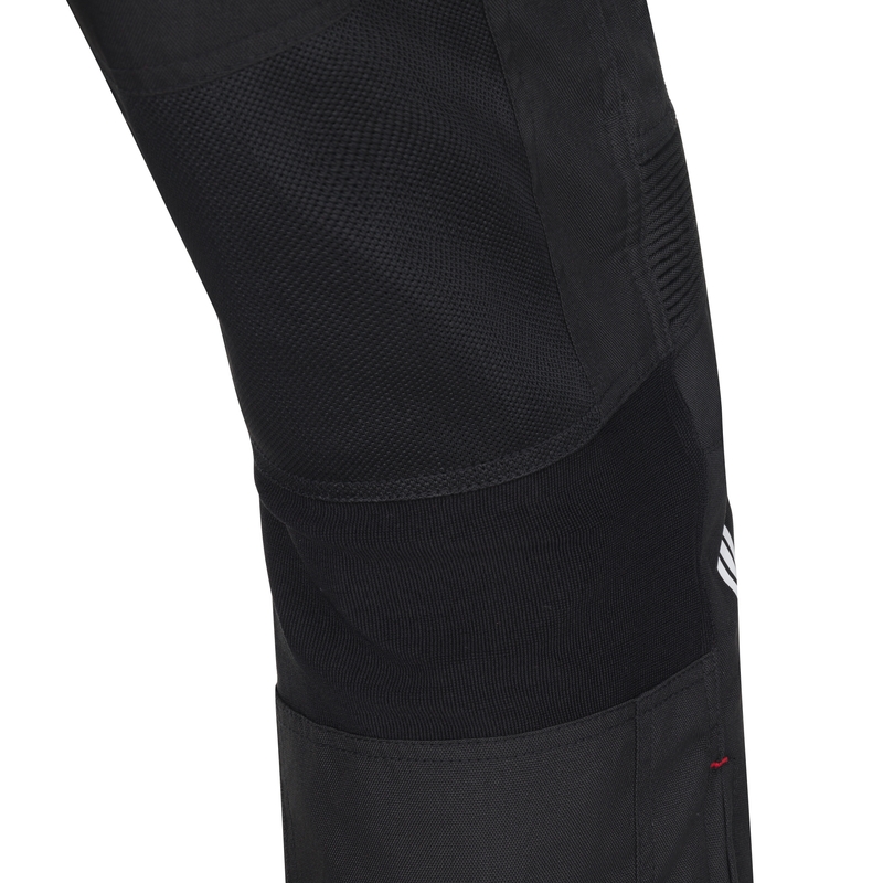 Pantaloni da moto RSA Bolt nero-bianco-rosso